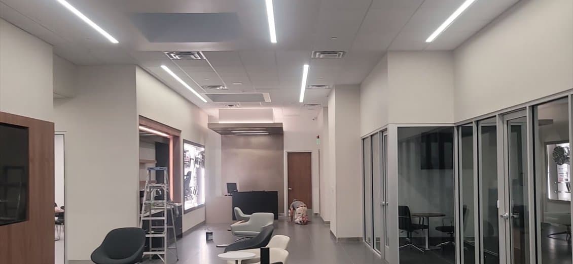 Dealership showroom lounge repainted by ACP Commercial Painting Company in Casa Grande, AZ