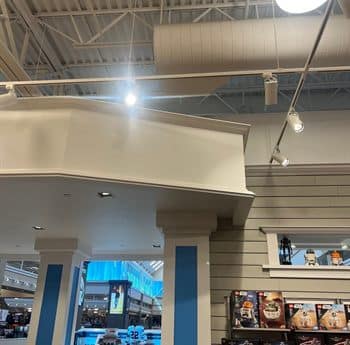 Retail Interior Soffits And Columns Repainted By ACP Commercial Painting Company In Chandler, AZ
