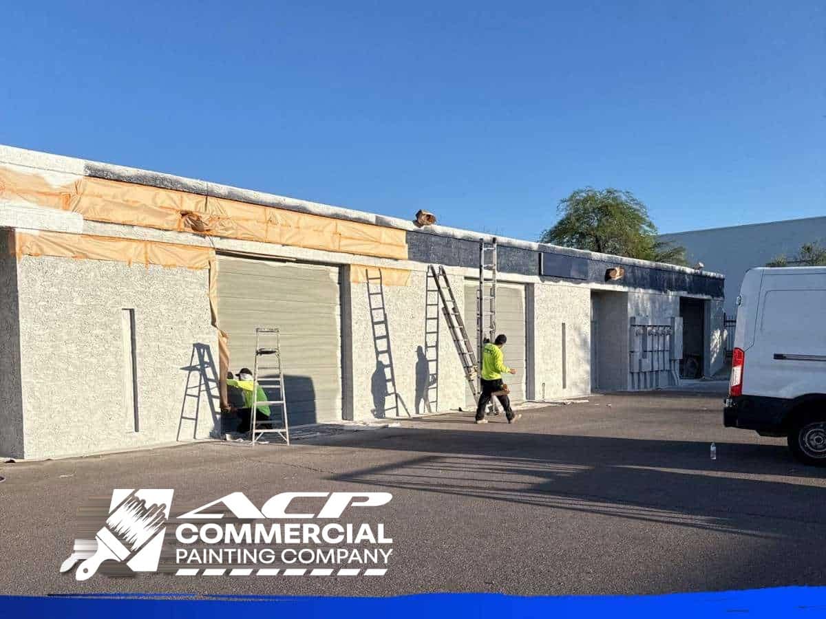 Commercial painting project underway at an Arizona property, ACP Commercial Painting Company