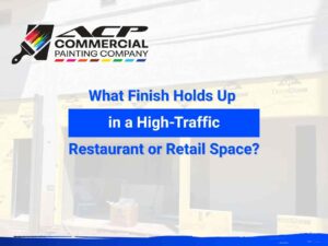 What finish holds up in a high-traffic restaurant or retail space, by ACP Commercial Painting Company